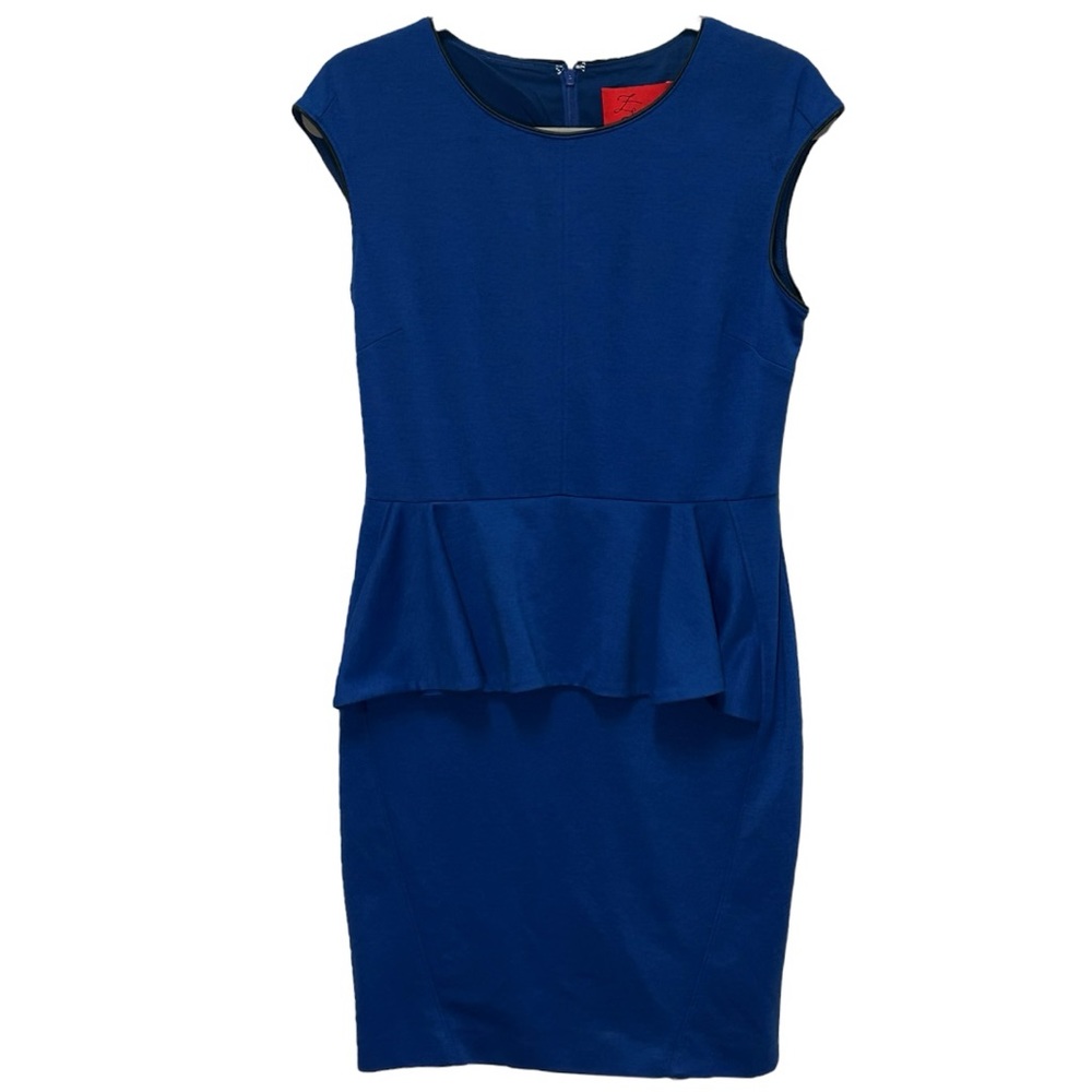 Z Spoke Zac Posen New York Lord & Taylor Women’s Cobalt Blue Peplum Dress Sz 8
